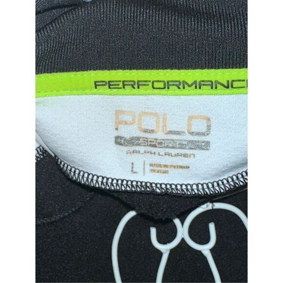 Nice Polo Sport Ralph Lauren Mens size large  Black Green Full Zip Performance J - Picture 7 of 10